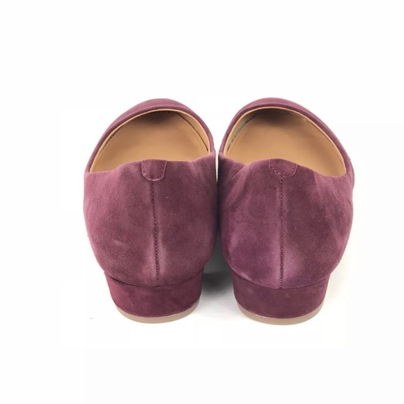 J.Crew Lily Suede Covered Heel Wine Color Sz 8.5 - Picture 4 of 8